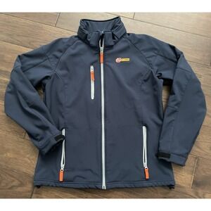 Clique Jacket‎ Women's L Soft Shell Full Zip Blue Les Schwab